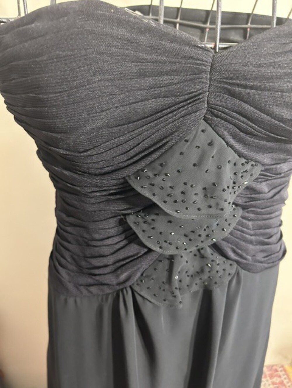 dress size 12 black formal wear twelve strapless wedding cocktail dress - Picture 2 of 5